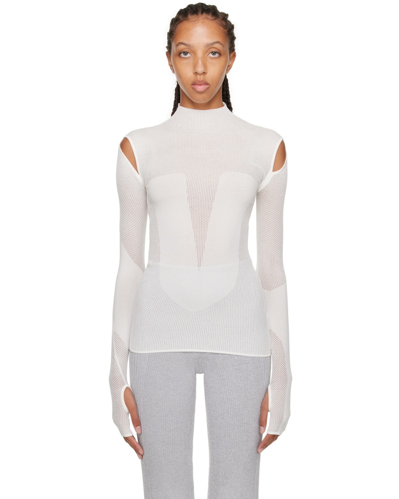 Dion Lee Damen White Bodywear Sweater