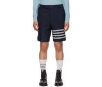 Navy 4-Bar Sack Shorts