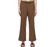 Brown Drawstring Trousers