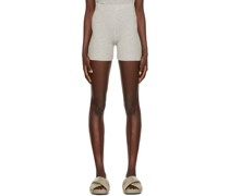 Gray Thermal Biker Shorts