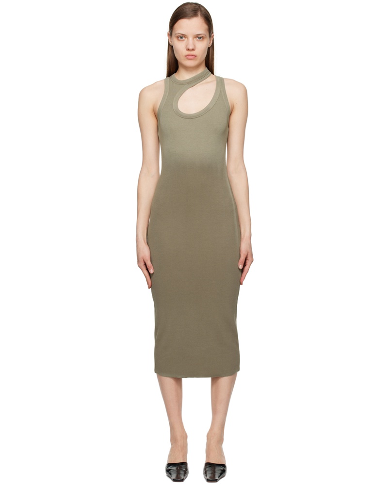 Cotton Citizen Damen Khaki Verona Midi Dress