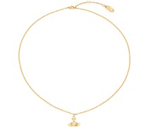 Gold Simonetta Bas Relief Pendant Necklace