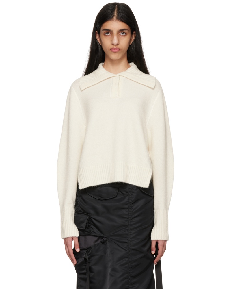 3.1 phillip lim Damen Off-White Nylon Sweater