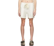 Off-White Linen Lounge Shorts