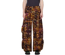 Burgundy Lawn Cargo Pants