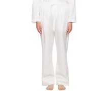 White Drawstring Pyjama Pants