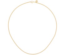 Gold Curb Chain Slim Necklace