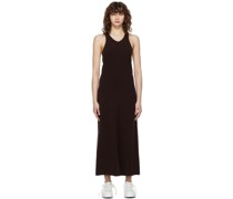 Brown Knit Long Dress