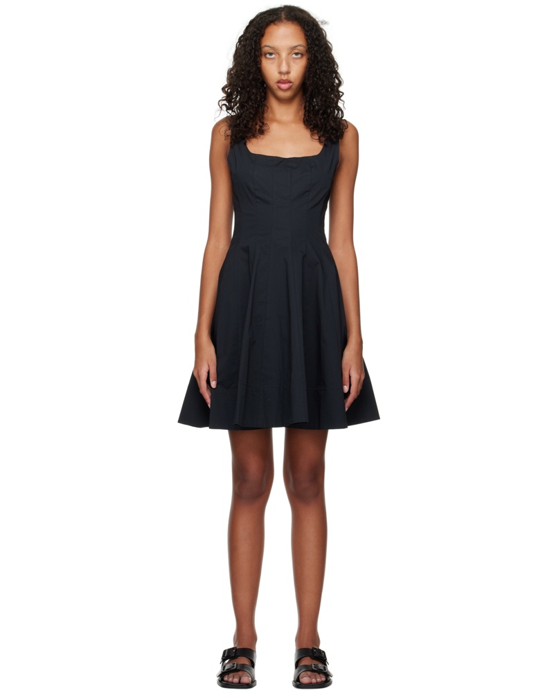 STAUD Damen Black Wells Minidress