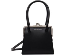 Black Four Clasp Boa Bag