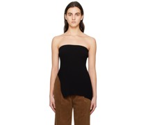 Black Ribbed Tube Top