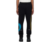 Black Hypergraphic Lounge Pants