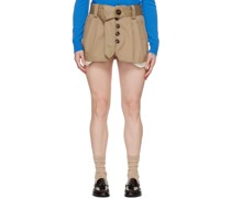 Beige Trench Miniskirt