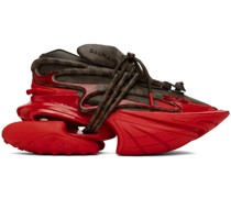 Brown & Red Unicorn Sneakers