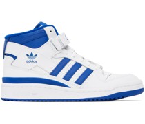 White & Blue Forum Sneakers