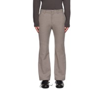 Gray Flared Trousers