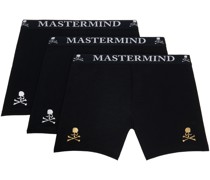 Three-Pack Black Boxers