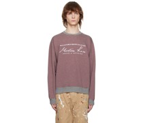 Red & Gray Striped Sweatshirt