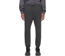 Grey Garment-Dyed Jogger Lounge Pants