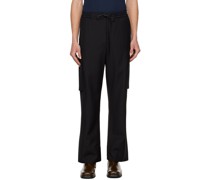 Black Wide-Leg Cargo Pants