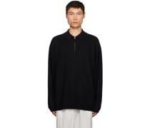 Black Zip Polo
