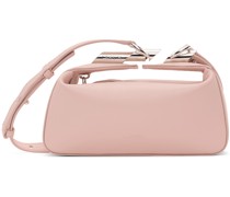 Pink Haute Sequence Leather Clutch Bag