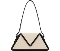 Beige & Black Tweedy Bag