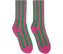 Two-Pack Pink & Green Socks