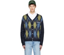 Navy Argyle Cardigan