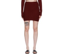 Burgundy Capri Miniskirt
