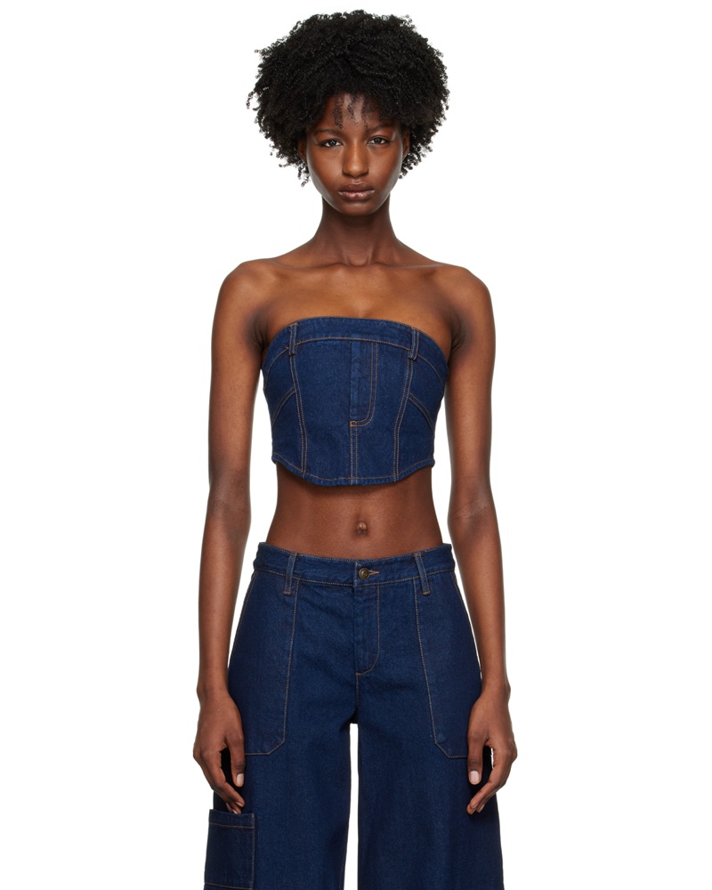 bec & bridge Damen Blue Roxanne Corset Top