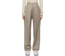 Taupe Pleated Trousers