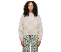 Green & Pink Adonis Crewneck Sweater