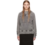 Gray Button Hoodie