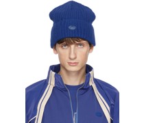 Blue Ribbed Beanie