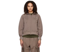 Taupe Zip Hoodie