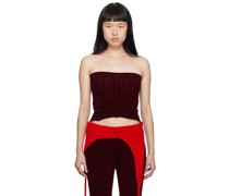 Burgundy Patch Tube Top