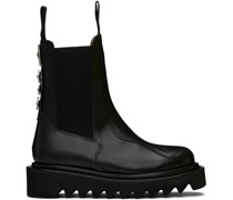 SSENSE Exclusive Black Leather Chelsea Boots