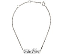 Silver Label Necklace