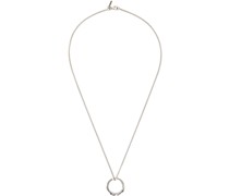 SSENSE Exclusive Silver Flame Ring Necklace