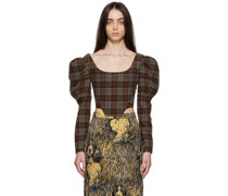 Brown Ballon Blouse