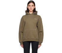 Khaki Contrast Stitch Hoodie