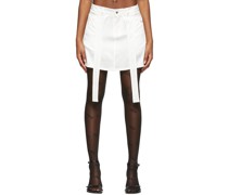 White Silk Mini Skirt