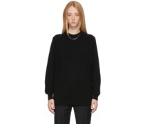 Black Cashmere Chain Collar Sweater