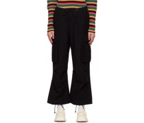 Black Peace Cargo Pants