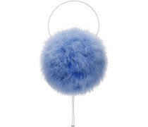 Blue Feather Hoop Bag