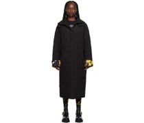 Black Chain Couture Puffer Coat