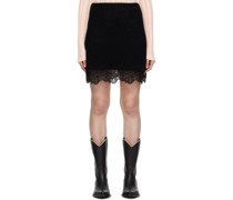 Black Flared Miniskirt