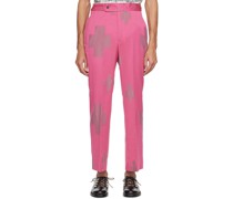 Pink Jacquard Trousers