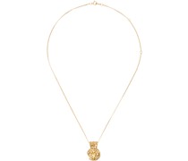 Gold 'The Medium Sun Salutations Medallion' Necklace
